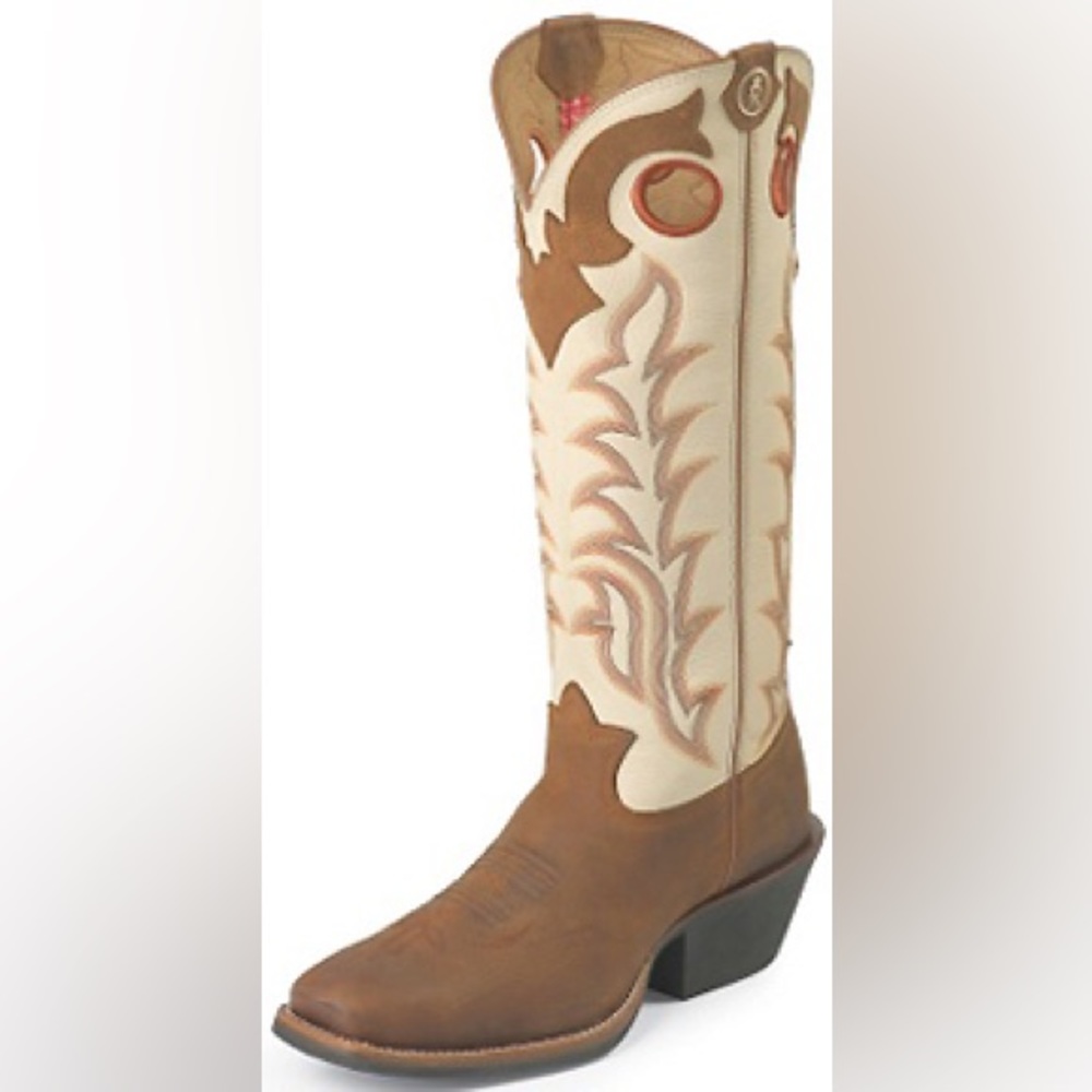 Men's Brown and Cream Western Boots
